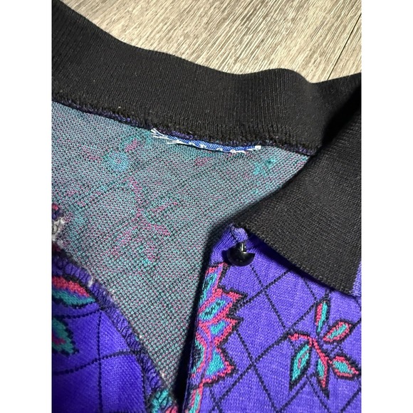 Vintage 80s/90s Retro Top Notch Oversized Sweater Colorful Abstract Woman's M - Picture 3 of 6